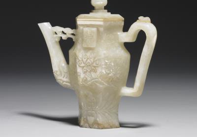 图片[2]-Jade Ewer with “longevity” character and floral pattern, mid to late Ming dynasty, 1436-1644-China Archive